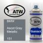 Preview: BMW, Ascot Gray Metallic, 151: 400ml Sprühdose, von ATW Autoteile West.